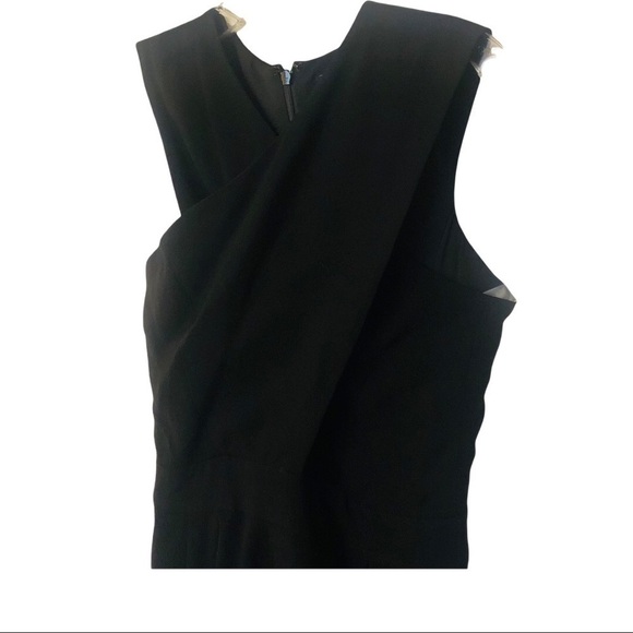 The Kooples Fluid Crepe black dress Side Pockets minimalist crossover revolve S - Picture 10 of 16